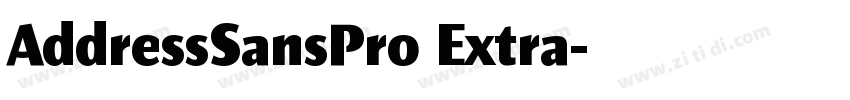 AddressSansPro Extra字体转换